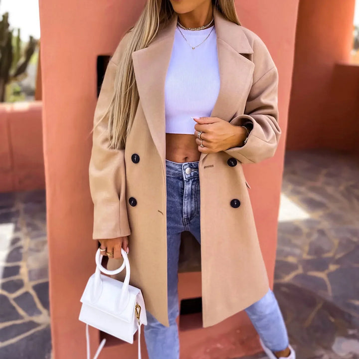 Alison - Stylish Mid-Length Trench Coat