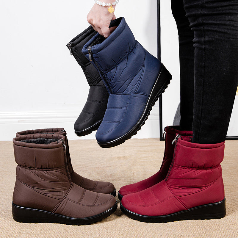 Bottines plates d'hiver décontractées imperméables pour femmes | Parfaites pour les activités de plein air