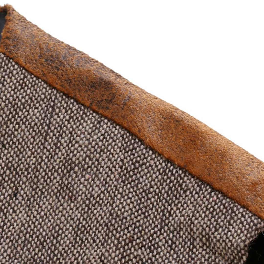 Vintage Herren Weste mit Knöpfen & Echtleder-Hosenträger – Tweed Look für Business, Hochzeit & Retro-Outfits