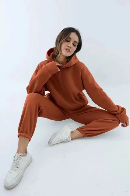 Clara | Ensemble sweat confortable pour femme avec capuche et pantalon de jogging