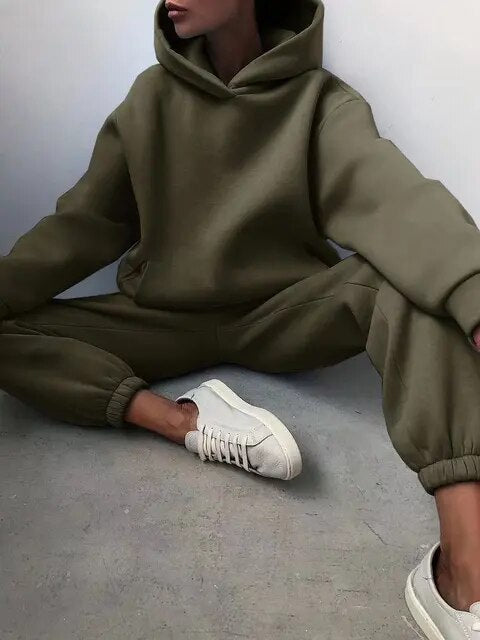 Clara | Ensemble sweat confortable pour femme avec capuche et pantalon de jogging