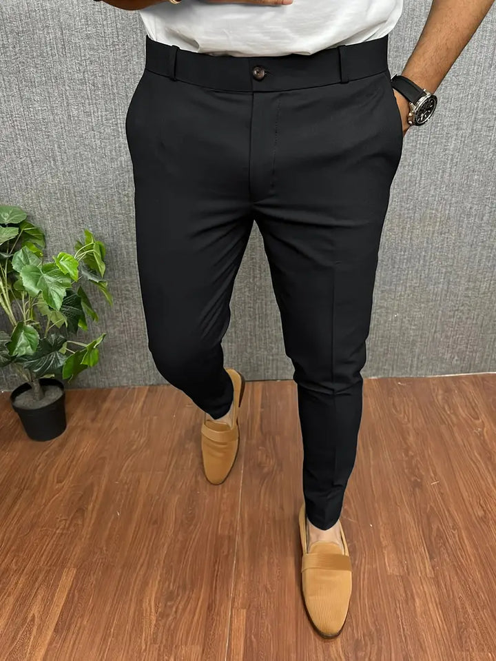 Slim Fit Herren Stoffhose – Elegante Freizeithose mit schmalem Bein für Büro & Alltag