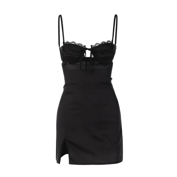 Spitzen-Minikleid mit Spaghettiträger