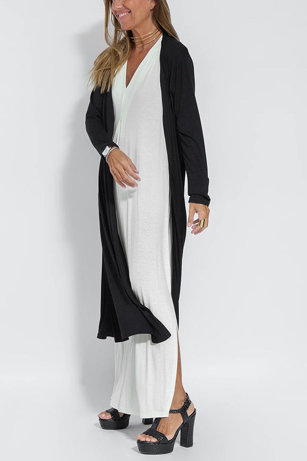 Anselma - Kleid mit kostenloser Strickjacke - Schick - Hochwertiger Stoff - Alltagstauglich für Damen