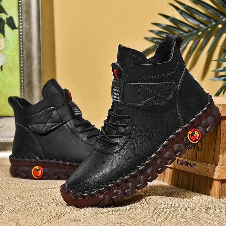 Casual ankle boots made of vegan leather with flat heel for women | Perfect for Casual Days