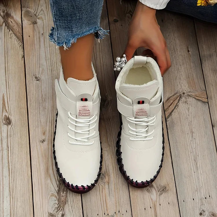 Casual ankle boots made of vegan leather with flat heel for women | Perfect for Casual Days