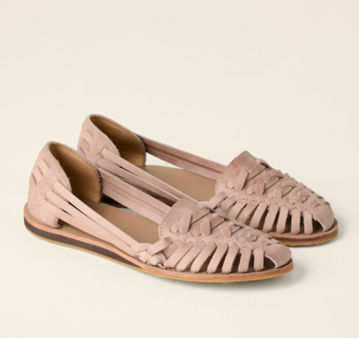 Sandales Huarache en cuir faites à la main – Ballerines tressées pour femmes