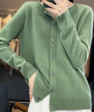 Rochelle - Cardigan à col en O Pull pour femme