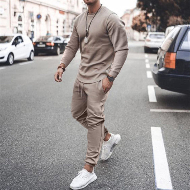Survêtement homme – Ensemble de loisirs deux pièces avec sweat-shirt et pantalon de jogging pour sport, quotidien et style urbain