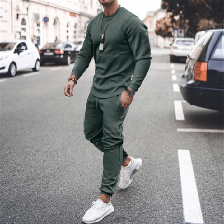 Survêtement homme – Ensemble de loisirs deux pièces avec sweat-shirt et pantalon de jogging pour sport, quotidien et style urbain