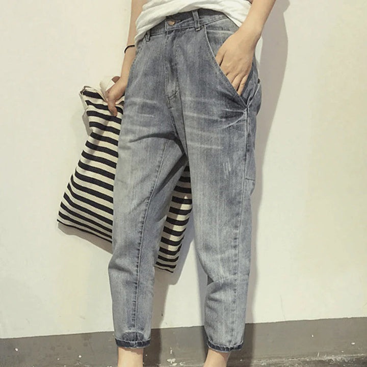 Damen Boyfriend Jeans im Baggy-Style mit hohem Bund – Lässige Relax-Fit Jeanshose für Alltag & Freizeit