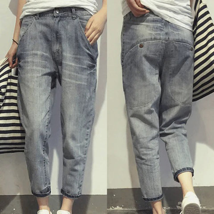Damen Boyfriend Jeans im Baggy-Style mit hohem Bund – Lässige Relax-Fit Jeanshose für Alltag & Freizeit