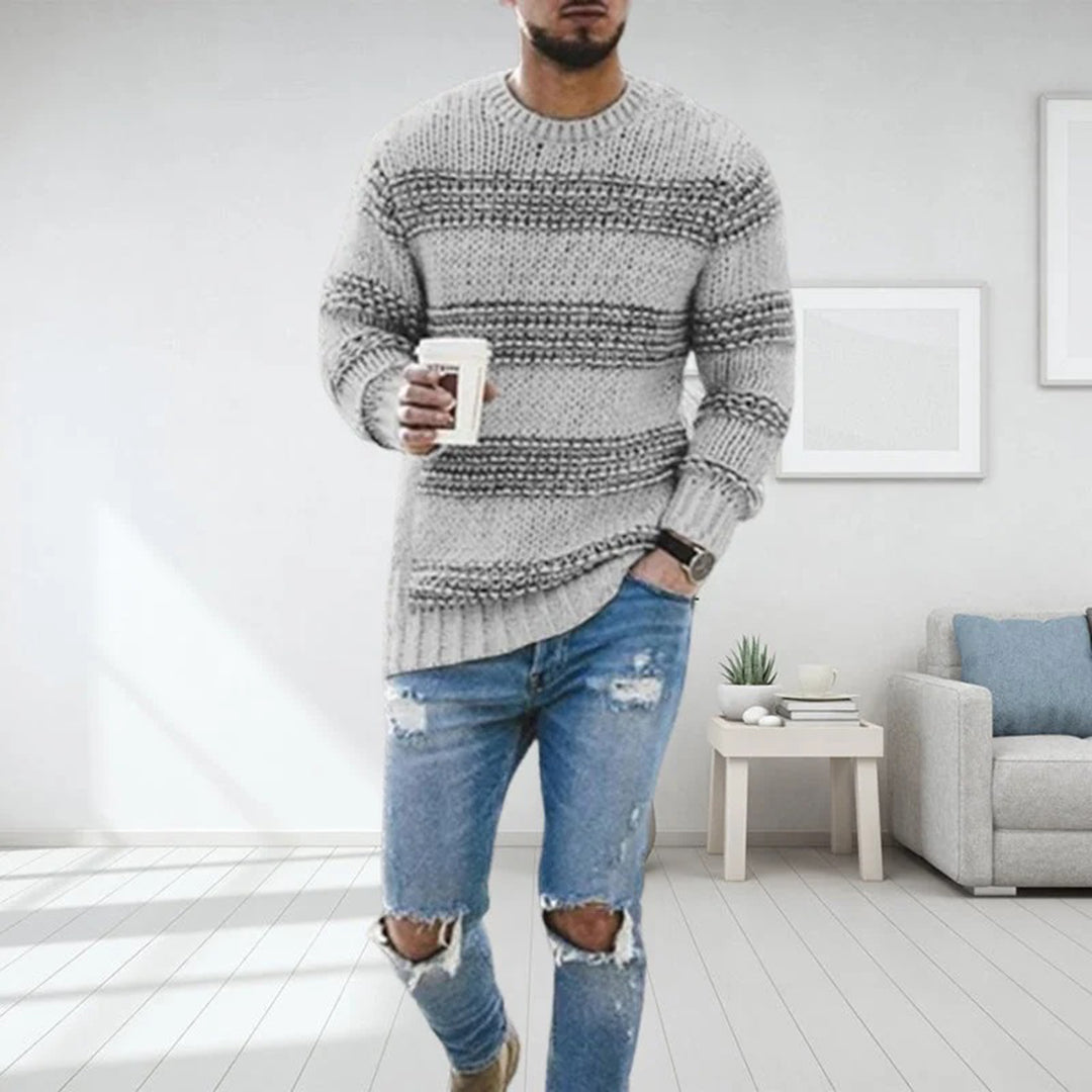 Soft men's sweater made of knit