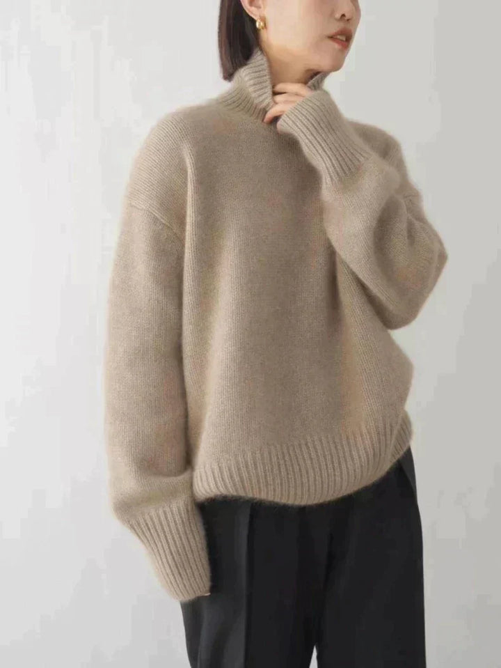 Beverly - gestrickter Rollkragenpullover warm