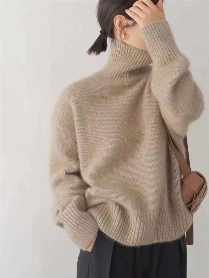 Beverly - gestrickter Rollkragenpullover warm