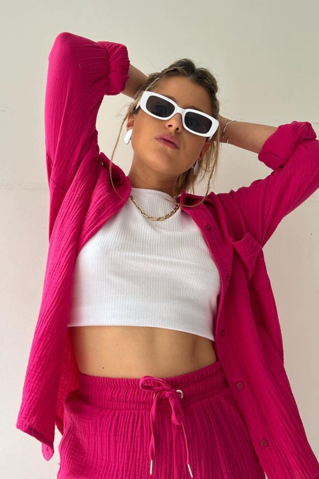 Eize - lässiges Sommer-Chic-Set [Bluse+Kurze Hosen]