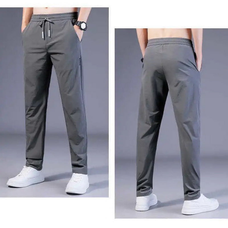Pantalon de sport homme jogging slim fit – Pantalon de loisirs respirant avec cordon de serrage et poches