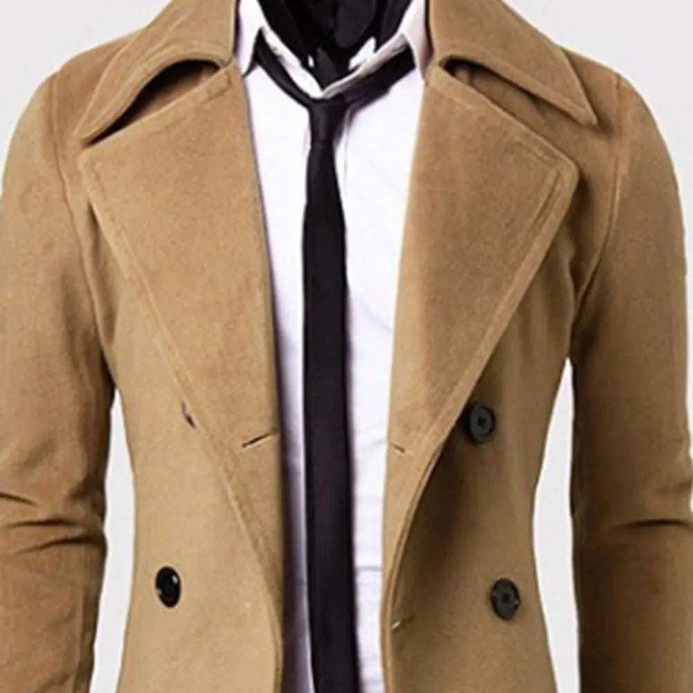 Darrick - Giacca trenchcoat antivento con doppia fila di bottoni