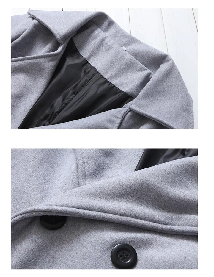Darrick - Giacca trenchcoat antivento con doppia fila di bottoni