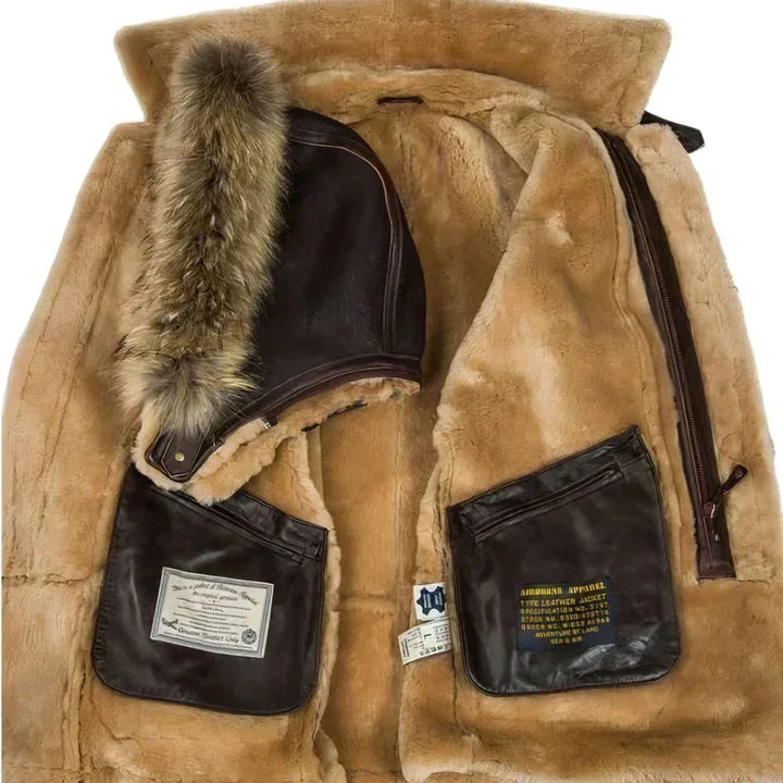 Meino - veste en cuir stylée pour hommes