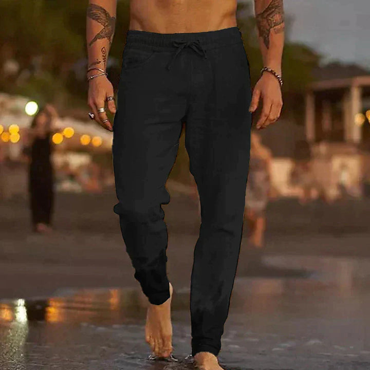 Sommer strand lange leinenhose für herren