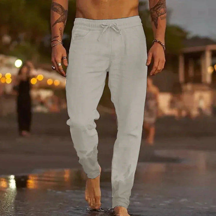 Sommer strand lange leinenhose für herren