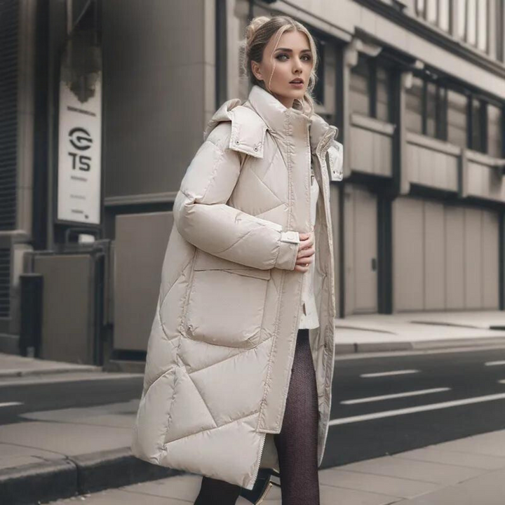 Kati - manteau d'hiver solide pour femmes