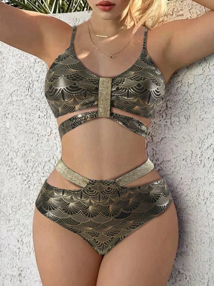 Petronilla - Bikini - Chic - Design métallique / Tissu de haute qualité - Idéal pour l'été pour femmes