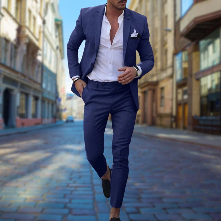 Costume élégant homme slim fit – ensemble 2 pièces avec veste & pantalon pour affaires, mariage & occasions spéciales