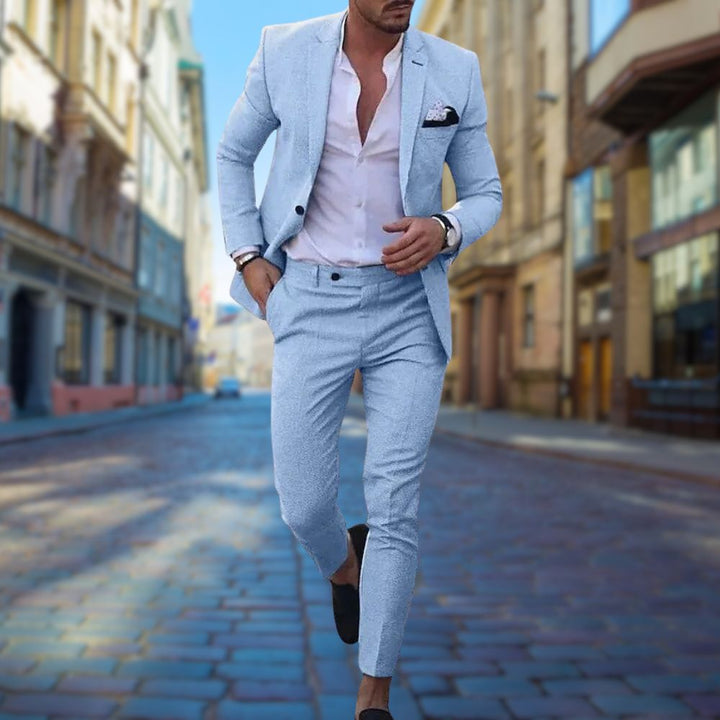 Costume élégant homme slim fit – ensemble 2 pièces avec veste & pantalon pour affaires, mariage & occasions spéciales
