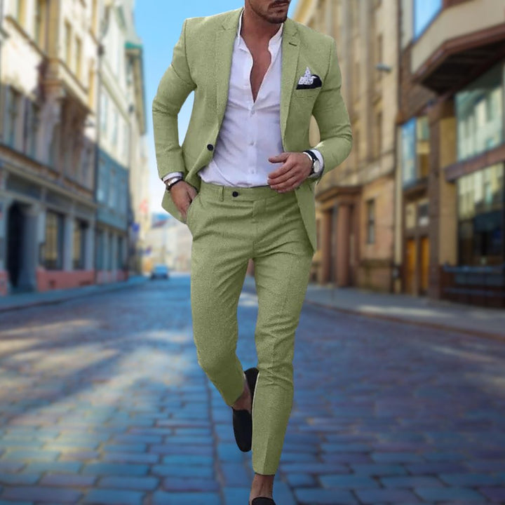 Costume élégant homme slim fit – ensemble 2 pièces avec veste & pantalon pour affaires, mariage & occasions spéciales