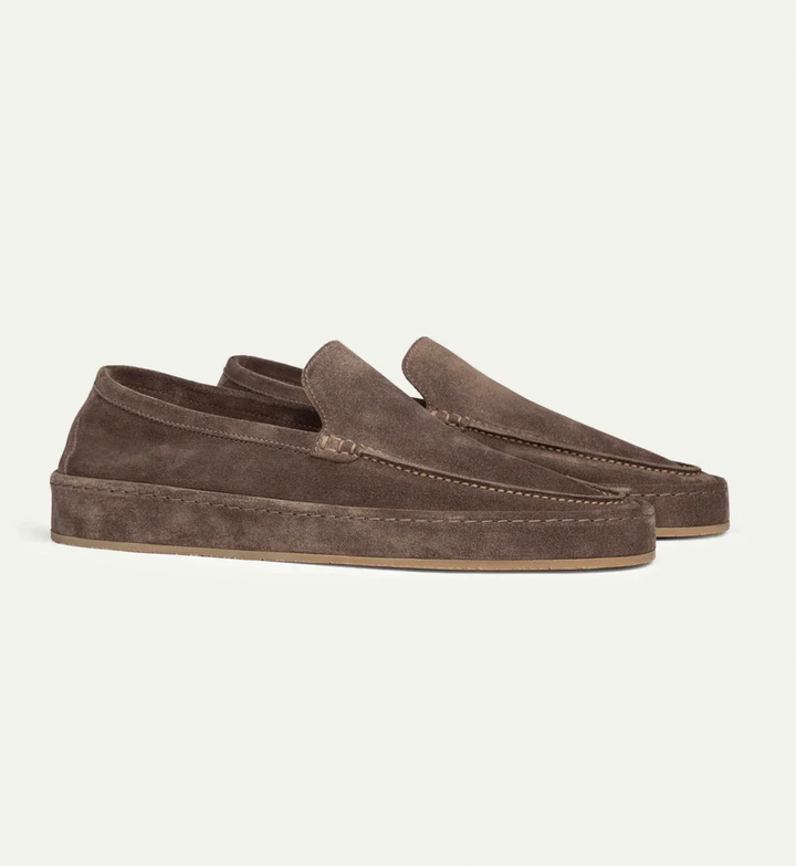 Herren Slipper aus Wildleder – Bequeme Loafer im Casual-Luxus-Style mit Gummisohle für Alltag, Sommer & Freizeit