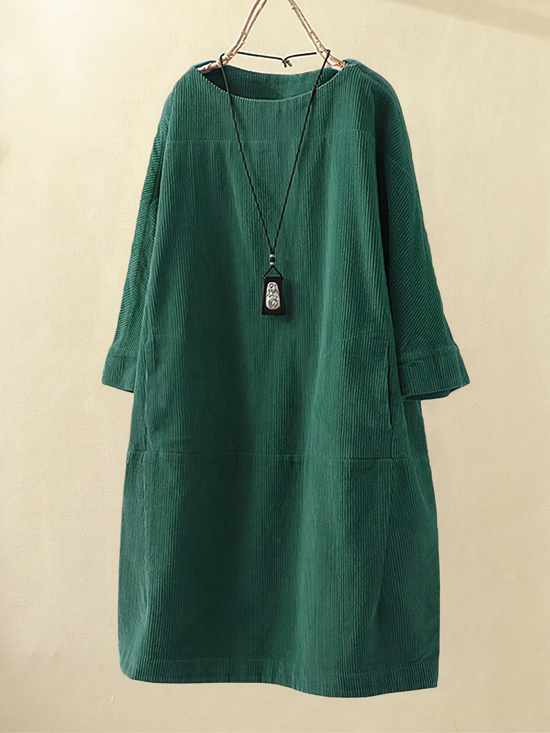 Nancy - Robe en velours côtelé coupe A