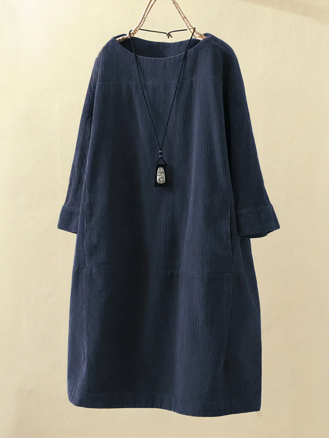 Nancy - Robe en velours côtelé coupe A