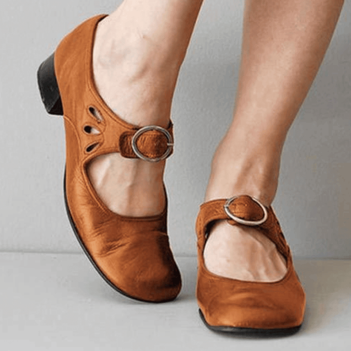 Bequeme Damen Mary Jane Schuhe – Retro Flats mit Riemchen & Schnalle für Alltag, Vintage-Outfits & Spaziergänge
