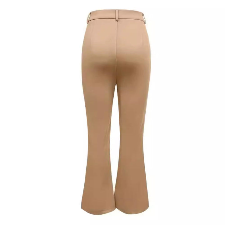 Elegante pantaloni palazzo fluidi con vita alta – Tessuto traspirante e leggero per stile e comfort