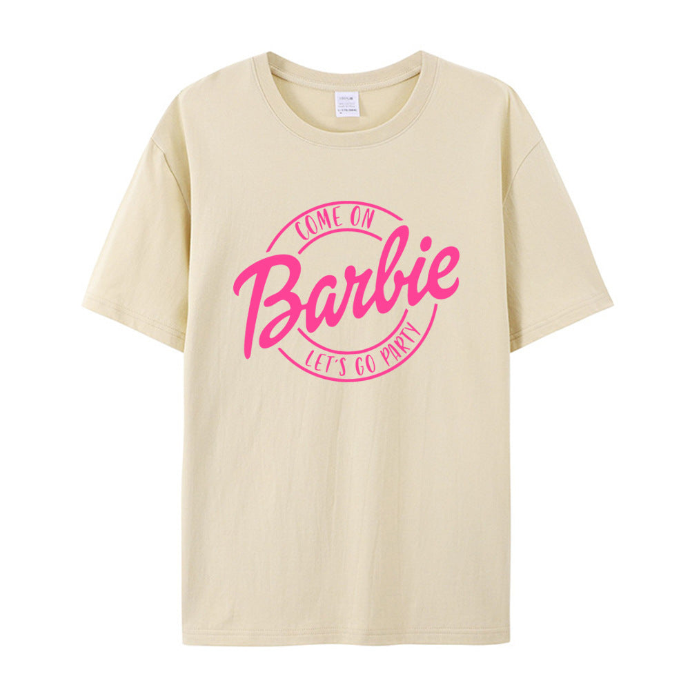 T-shirt imprimé Barbie fête rétro de Sandy