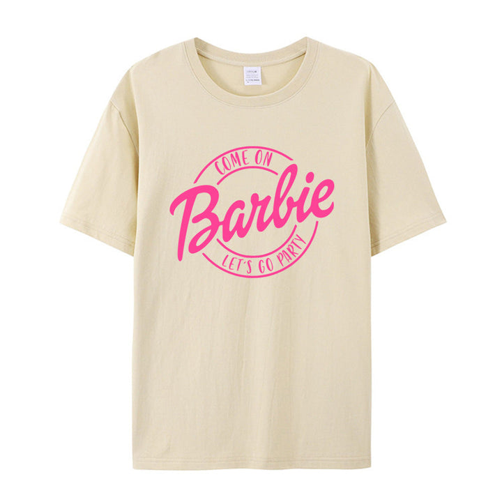 T-shirt imprimé Barbie fête rétro de Sandy