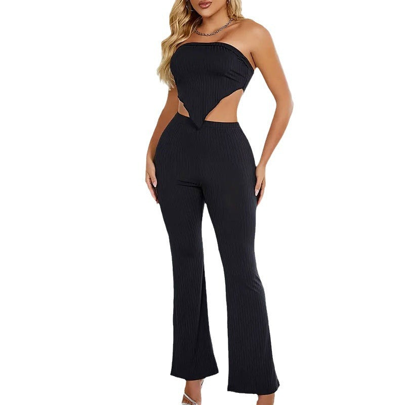 Tuta elegante da donna con cut-out e taglio asimmetrico – elegante e comoda per ogni occasione