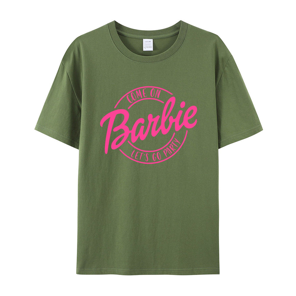 T-shirt imprimé Barbie fête rétro de Sandy