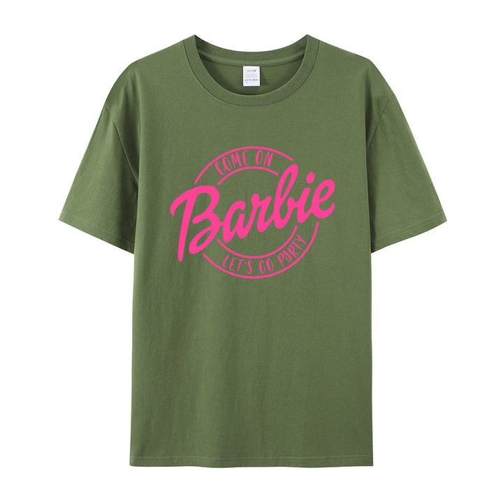 T-shirt imprimé Barbie fête rétro de Sandy