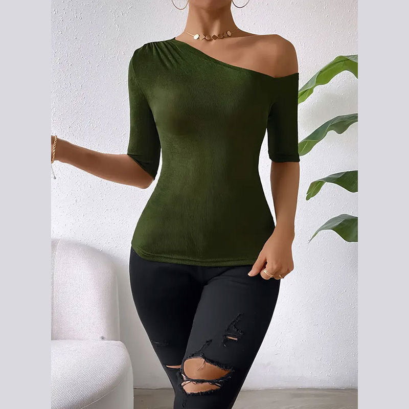 Top da donna monospalla – design asimmetrico, elegante e versatile