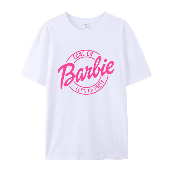 T-shirt imprimé Barbie fête rétro de Sandy