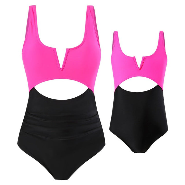 Costume da bagno due pezzi alla moda con cut-out – elegante e comodo per spiaggia e piscina