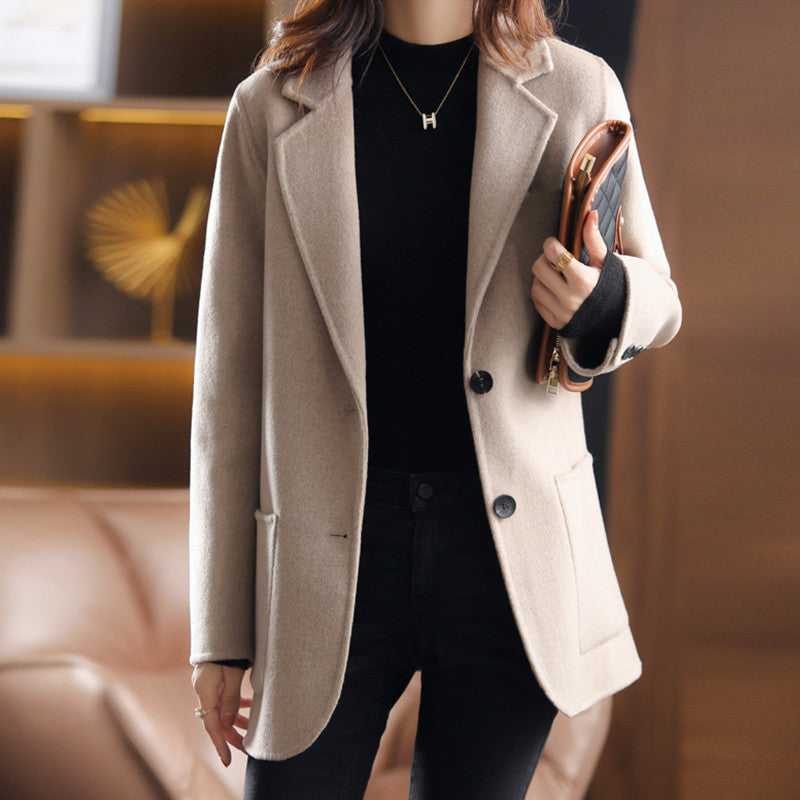 Doris - blazer da donna in tweed spesso per autunno e inverno