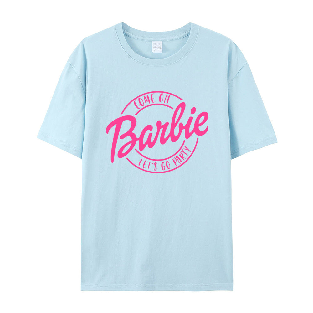 T-shirt imprimé Barbie fête rétro de Sandy