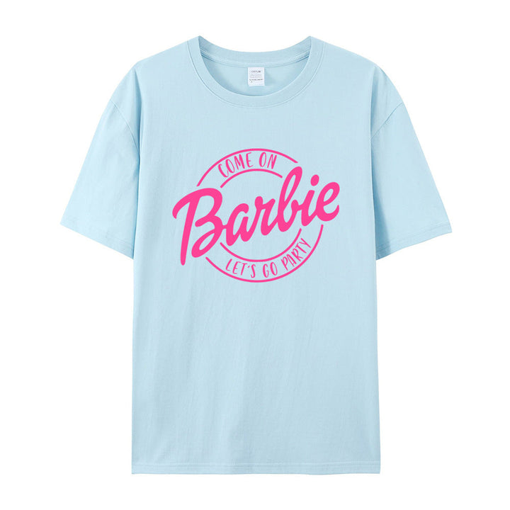 T-shirt imprimé Barbie fête rétro de Sandy