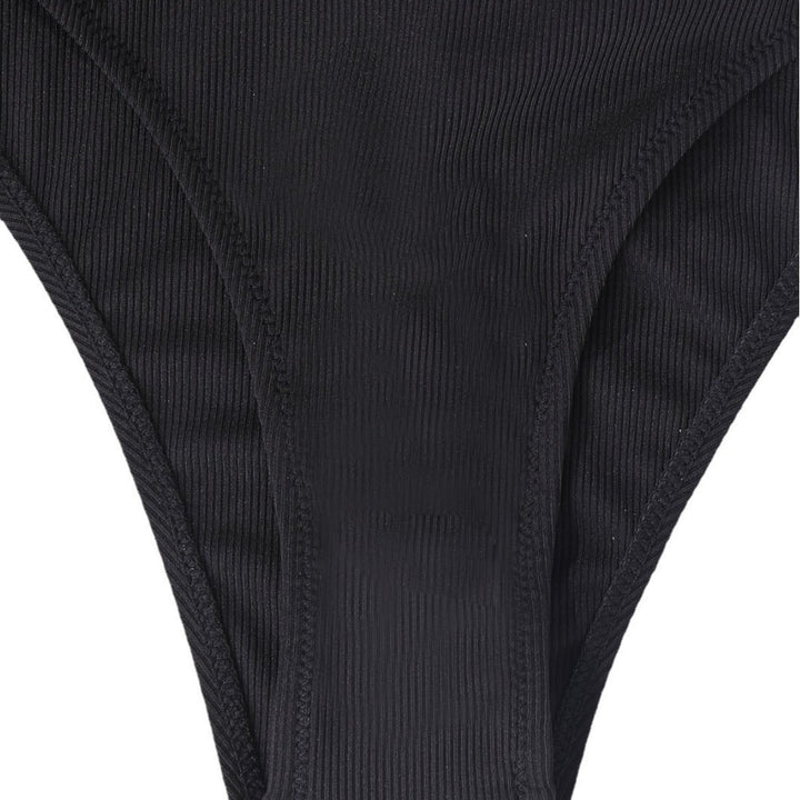 Damen einteiliger Badeanzug mit tiefem V-Ausschnitt und trendigem Rücken-Design