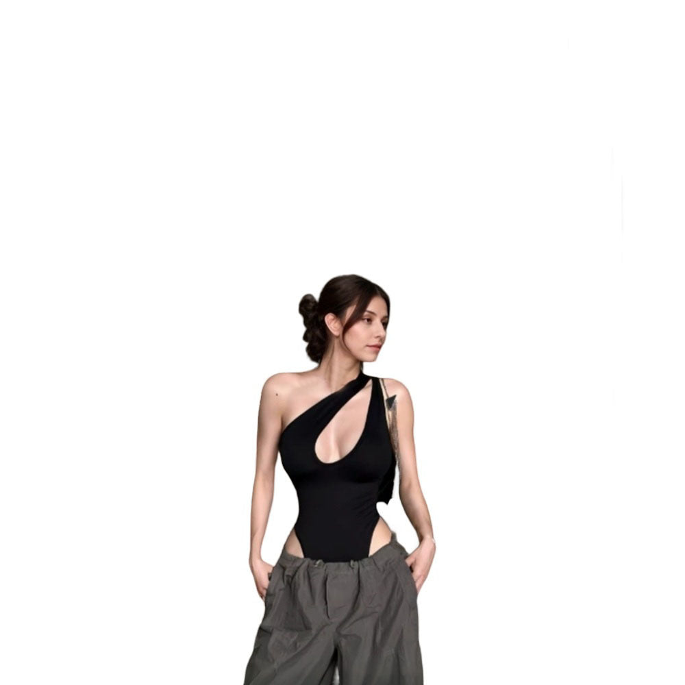 Damen Badeanzug mit innovativem Cut-Out-Design und asymmetrischen Trägern