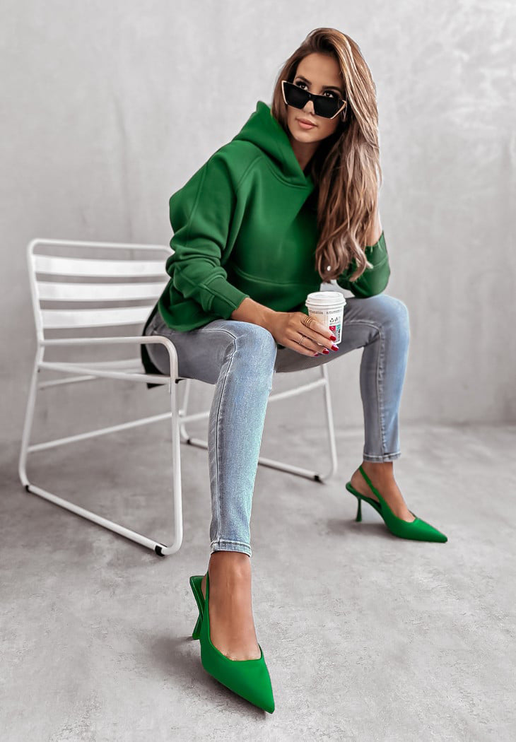 Olive | Sweat à capuche tendance en grande taille